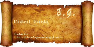 Biebel Gunda névjegykártya